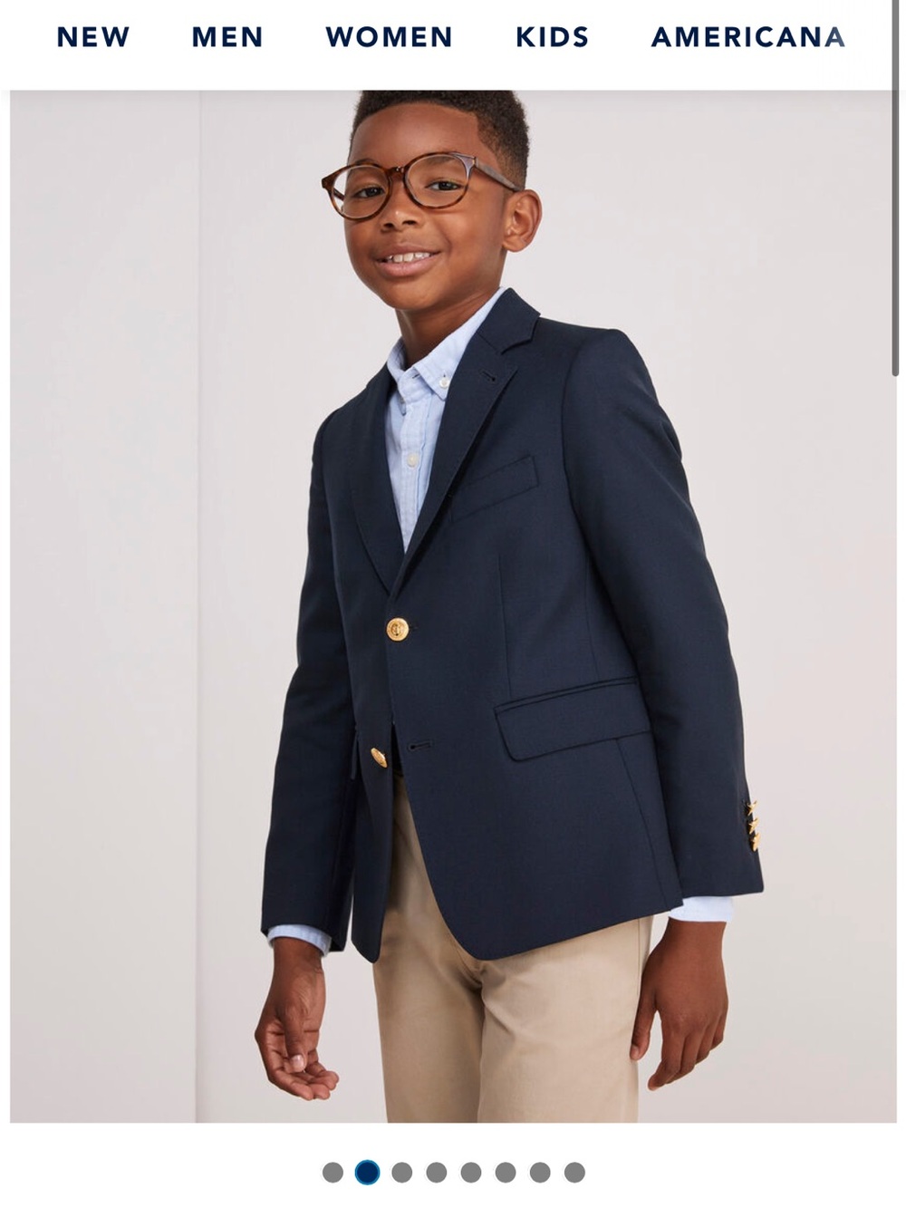 Vineyard Vines boys boathouse performance wool navy blazer 6